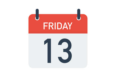 Calendar friday 13 icon simple design