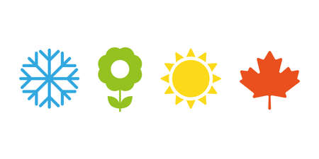 season icons symbol simple designのイラスト素材