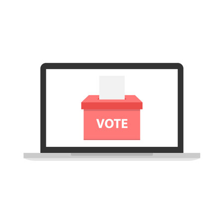Online vote in your deviceのイラスト素材