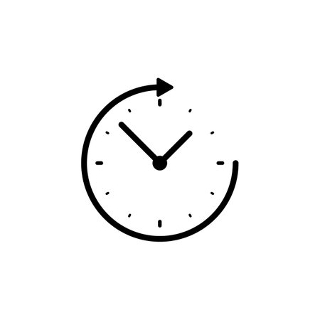 timer icon line styleのイラスト素材
