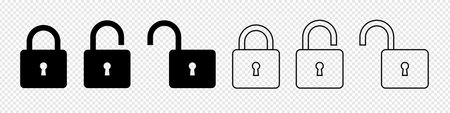 Lock icon set simple designのイラスト素材
