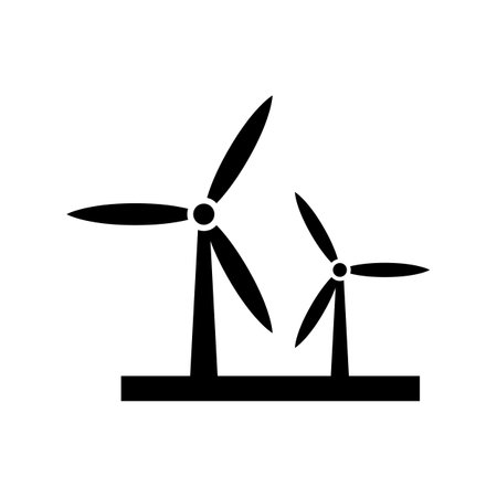 Windmill icon symbol. Renewable energyのイラスト素材