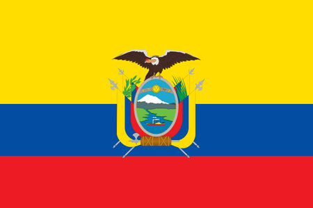 Flag Ecuador national flag backgroundのイラスト素材