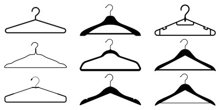 Hanger icon symbol setのイラスト素材