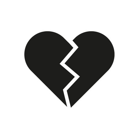 Heart crash icon simple designのイラスト素材