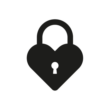 Heart lock icon simple designのイラスト素材