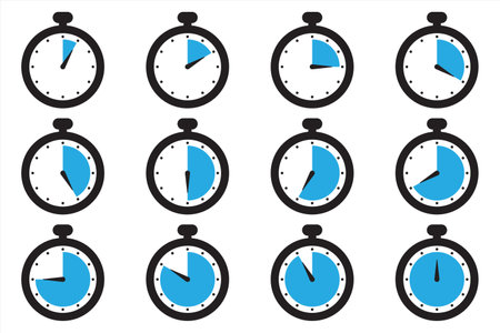 Timer watch icon set simple designのイラスト素材