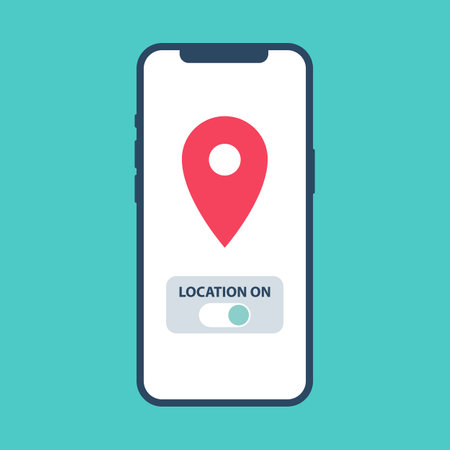 Location on your smartphoneのイラスト素材