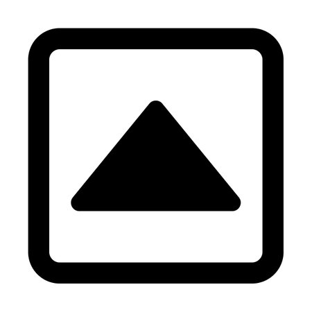 Arrow up button icon in frameのイラスト素材