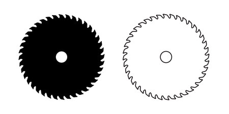 Circular saw silhouette icon symbolのイラスト素材
