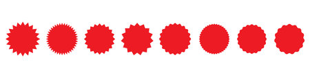 Sale sticker, price tag, starburst icon setのイラスト素材