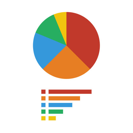 Statistic pie icon symbol. Financial conceptのイラスト素材