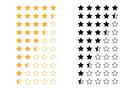 Rating stars feedback icon setのイラスト素材