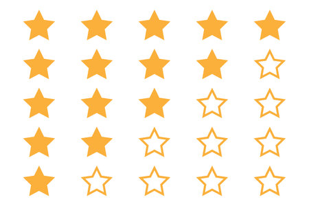 Rating stars feedback icon setのイラスト素材