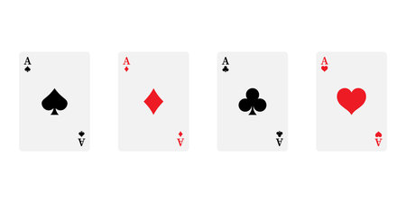 Playing cards poker icon set