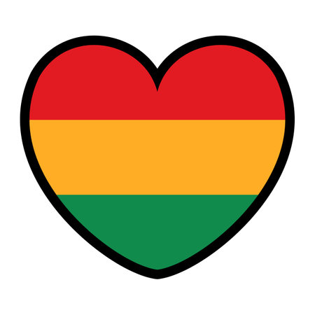 Black history month heart signのイラスト素材