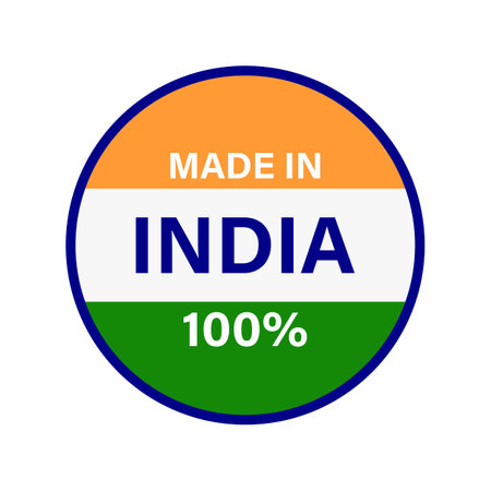 Made in India sign icon basic simple designのイラスト素材