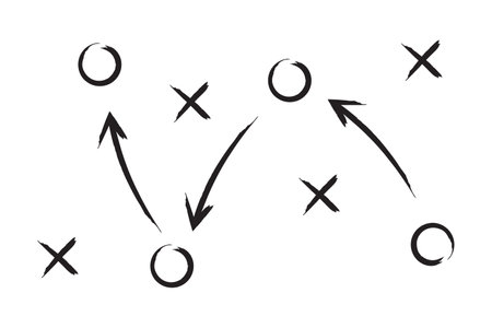 Sport team tactic strategy concept backgroundのイラスト素材