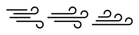 Wind line icon simple designのイラスト素材