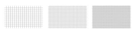 Square net line background setのイラスト素材