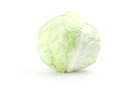 Fresh cabbage isolated on a white background.の写真素材
