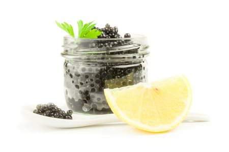 Beluga roe isolated on a white background cutoutの写真素材