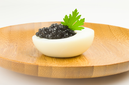 Black caviar isolated on a white background cutoutの写真素材