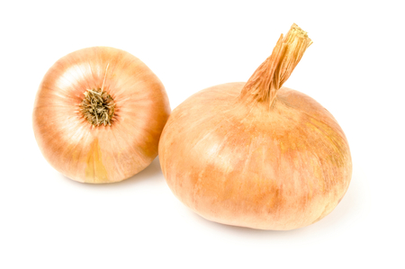 Onion isolated on a white background with clipping pathの写真素材