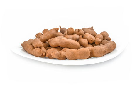 Tamarind isolated on a white background cutoutの写真素材