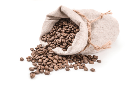 Brown coffee on a white background.の写真素材