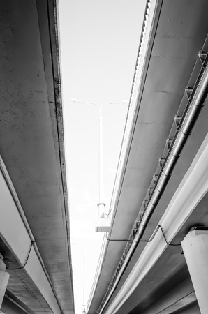 Perspective construction from under the bridge.の写真素材