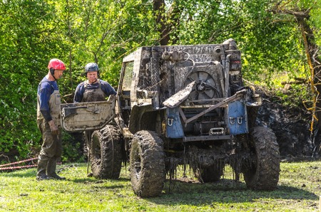 SALOVKA, RUSSIA - MAY 5, 2017: Off-road championship on all-wheel drive cars at the annual car...