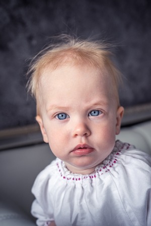 Portrait of a serious little girl