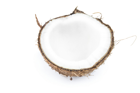 Coconut isolated on a white cutoutの写真素材