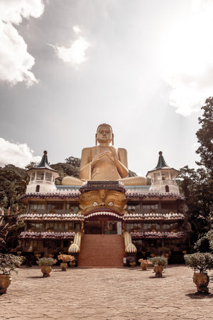 Golden Temple in Dambulla Sri lankaの写真素材