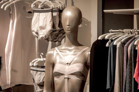 Shop interior with mannequinの写真素材