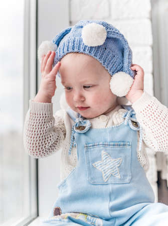 Good tiny with a blue eyesの写真素材