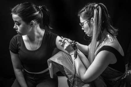 Skin master formulates a tattooの写真素材