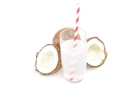 Coconut milk isolated on a white background