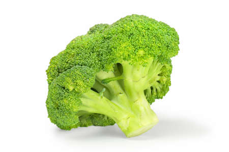 Fresh healthy broccoli on white backgroundの写真素材