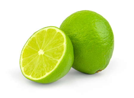 Lime on white backgroundの写真素材