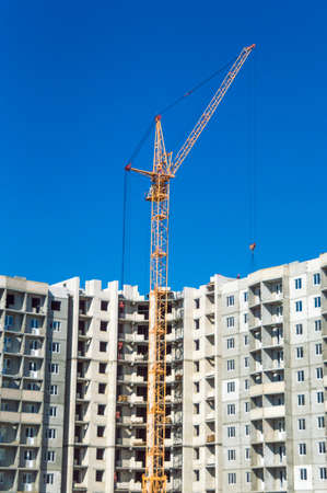 New development and industrial cranesの写真素材