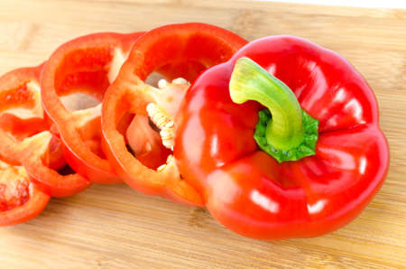 Sliced bell pepperの写真素材