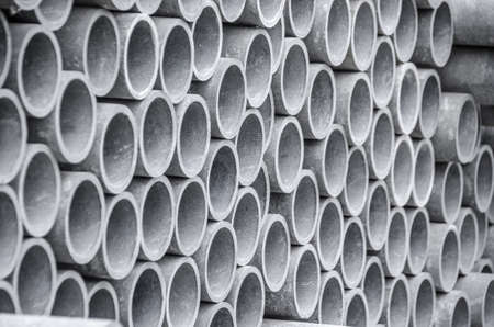 Closeup of asbestos pipes on construction site Texture for background.の写真素材
