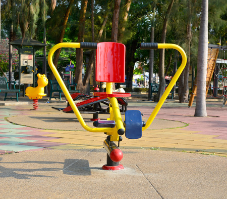 City Park, sports ground in the open air, gyms in the treesの写真素材