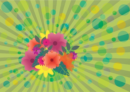 vector flowers bouquetのイラスト素材