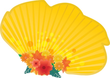 Flowers butterflies plant floralのイラスト素材