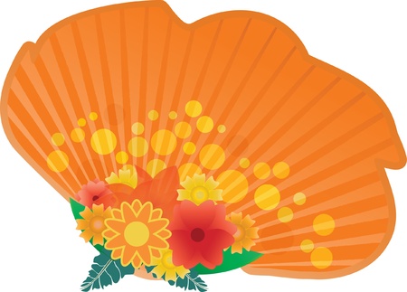 ornamental flowersのイラスト素材