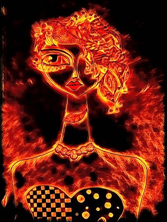 detail fire and lava style effectの写真素材