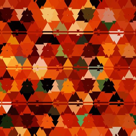 intricate equilateral triangular mosaic pattern from many fresh organic tomato at farmers market